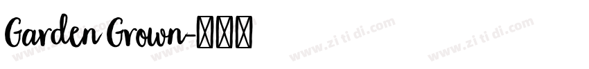 Garden Grown字体转换